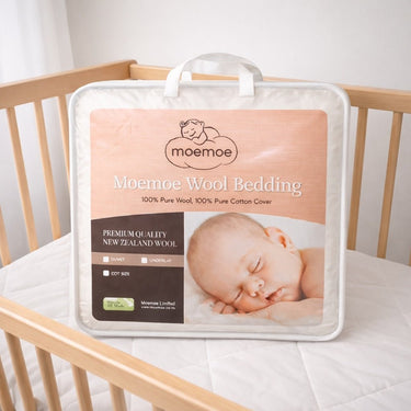 MoeMoe 100% pure NZ Wool Baby Cot Mattress Protector - INNATURE