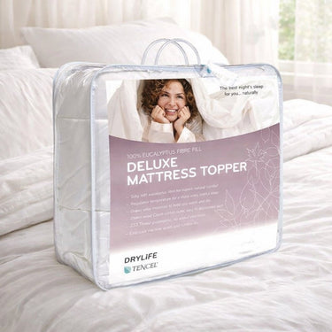 TENCEL 100% Eucalyptus Fibre Fill Mattress Topper Protector - INNATURE